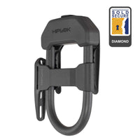 Hiplok DXF Sold Secure Gold U Lock and Frame Bracket - Black