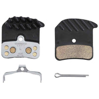 Shimano H03C disc pads; stainless back, cooling fins; metal sintered